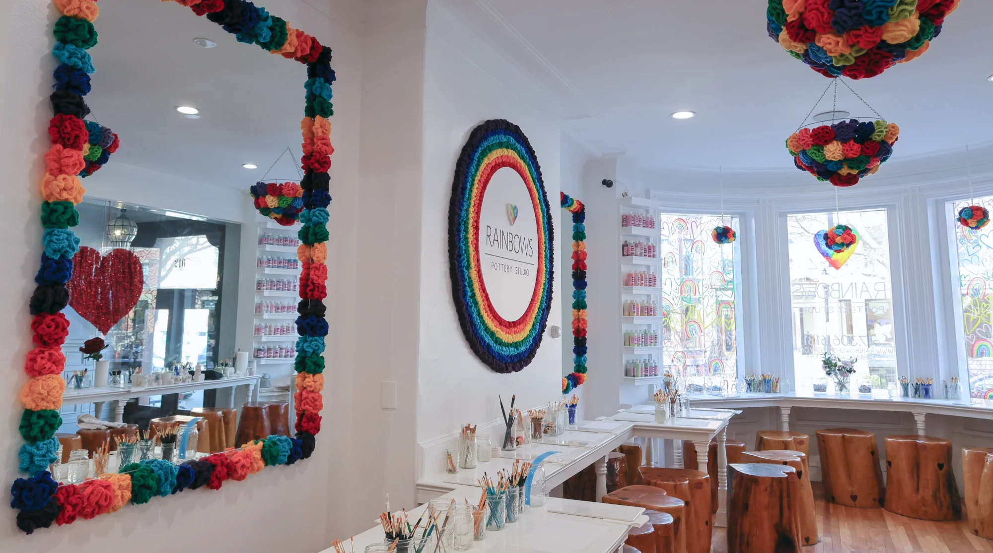 Rainbows Pottery Studio Boston Pottery Painting & Throwing