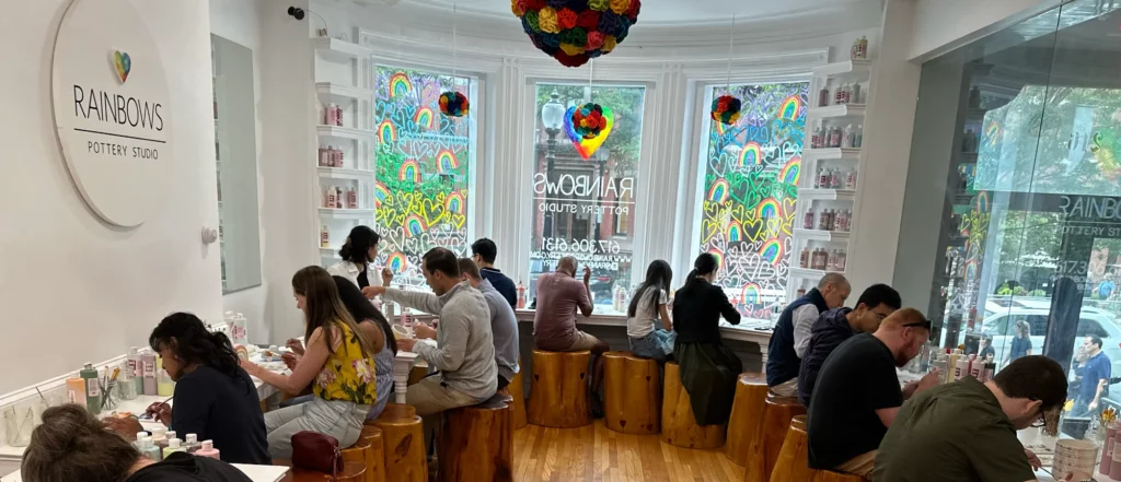 Rainbows Pottery Painting